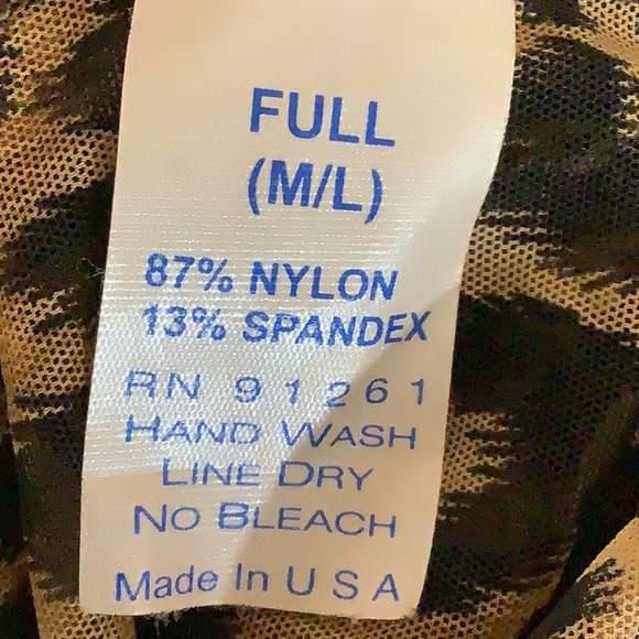 Zuliana Size M/L Animal Print Sheer Pants. Made in USA. New With Tags - Picture 3 of 4